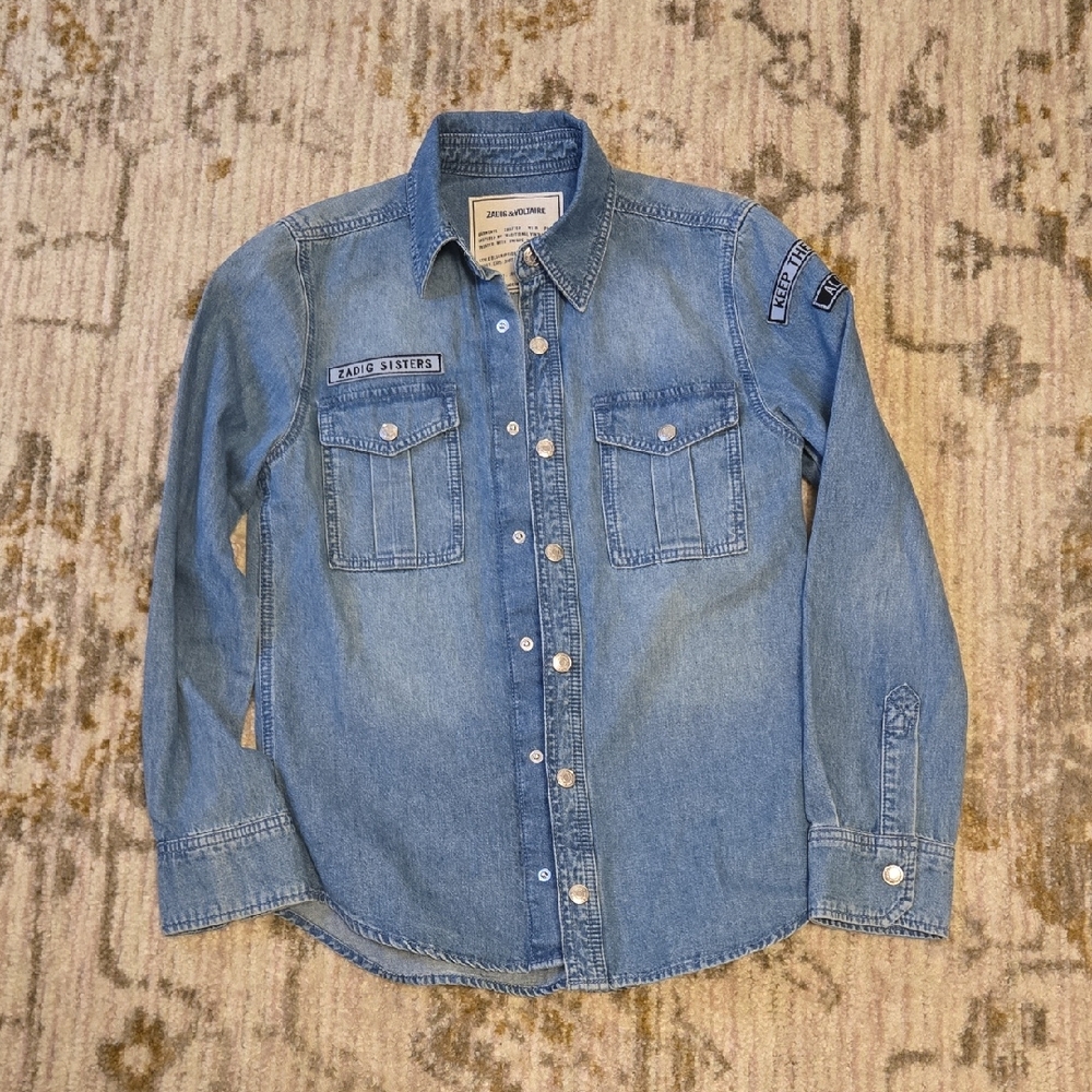 NEW ZADIG & VOLTAIRE Denim Shirt